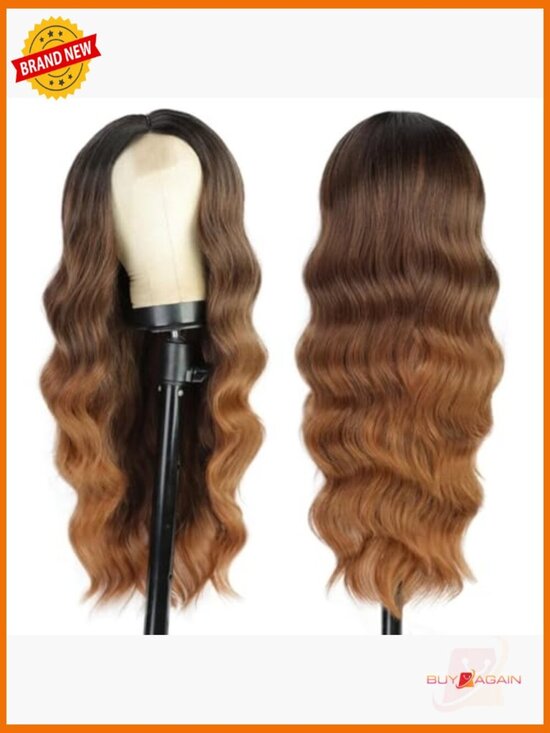 Long Wavy Lace Front Wig Human Hair Heat Resistant Lightweight Full Wig main image 5